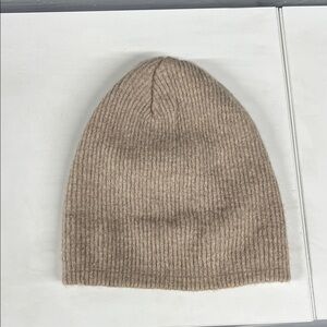 Classic Beige Ribbed Knit Beanie